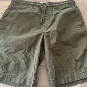 Volcom Green Flat Front Shorts Casual Style